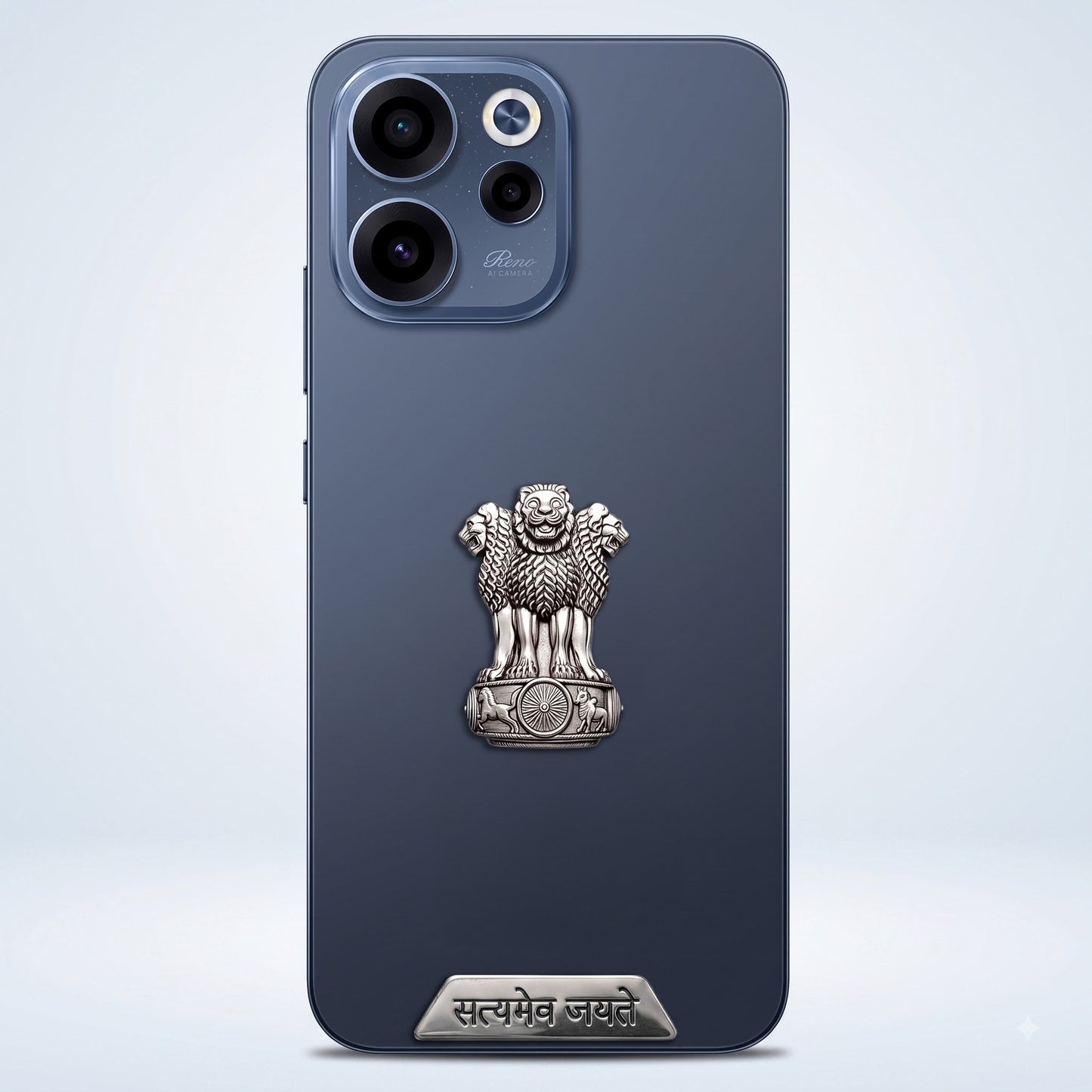 Oppo Reno 15C 5G Compatible Satyamev Jayate 3D Metal Emblem Sticker