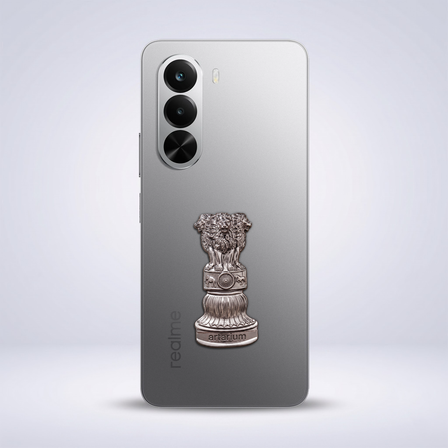 Realme P4X 5G Compatible Satyamev Jayate 3D Metal Emblem Sticker