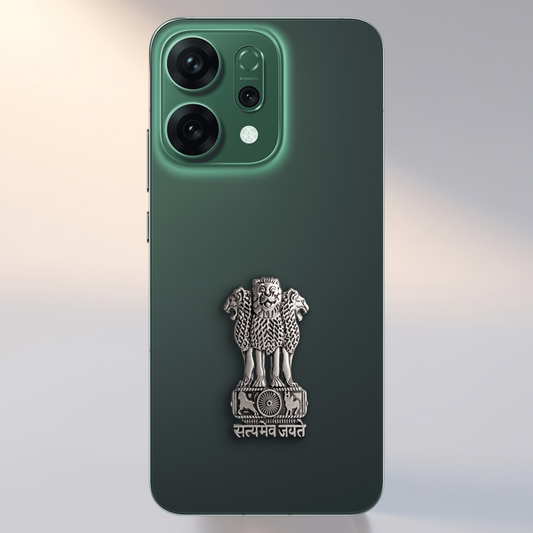 Oppo Reno 14 5G Compatible Satyamev Jayate 3D Metal Emblem Sticker