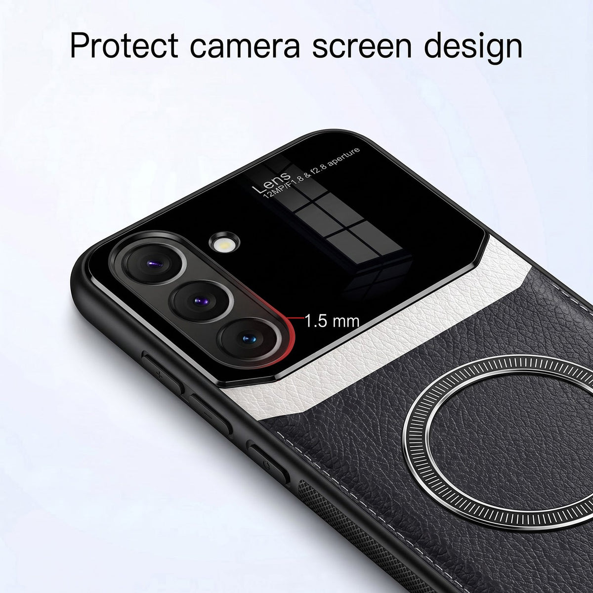 Samsung Galaxy A57 5G Premium Magsafe Magnetic Leather Lens Protective Case