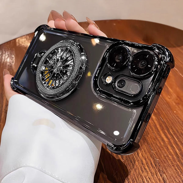 Oppo Reno14 5G Premium Stress Buster Wheel Rotating Shockproof Airbags Case(Buy 1 Get 1 Surprise Cover)