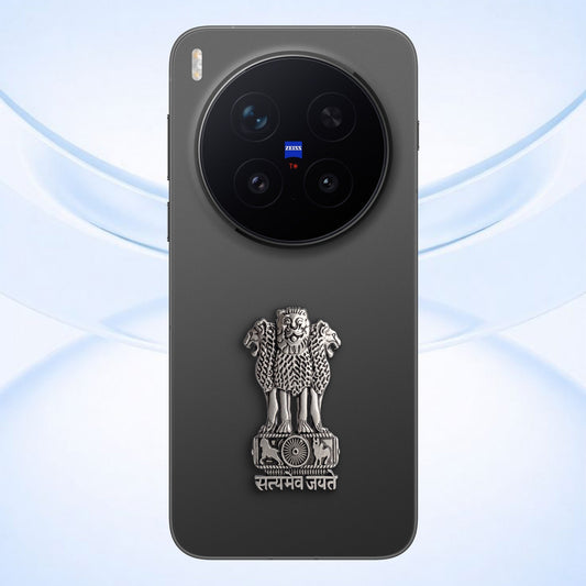Vivo X300 Pro 5G Compatible Satyamev Jayate 3D Metal Emblem Sticker