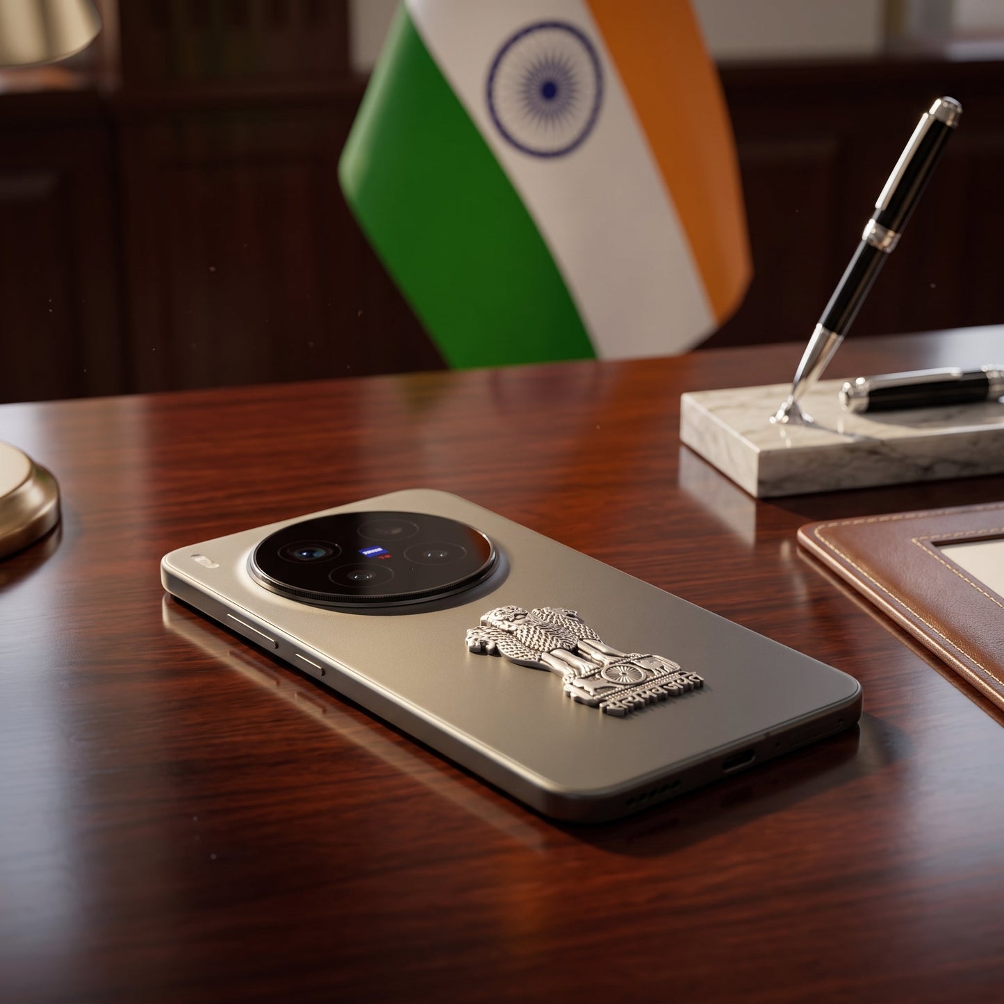 Vivo X300 Pro 5G Compatible Satyamev Jayate 3D Metal Emblem Sticker