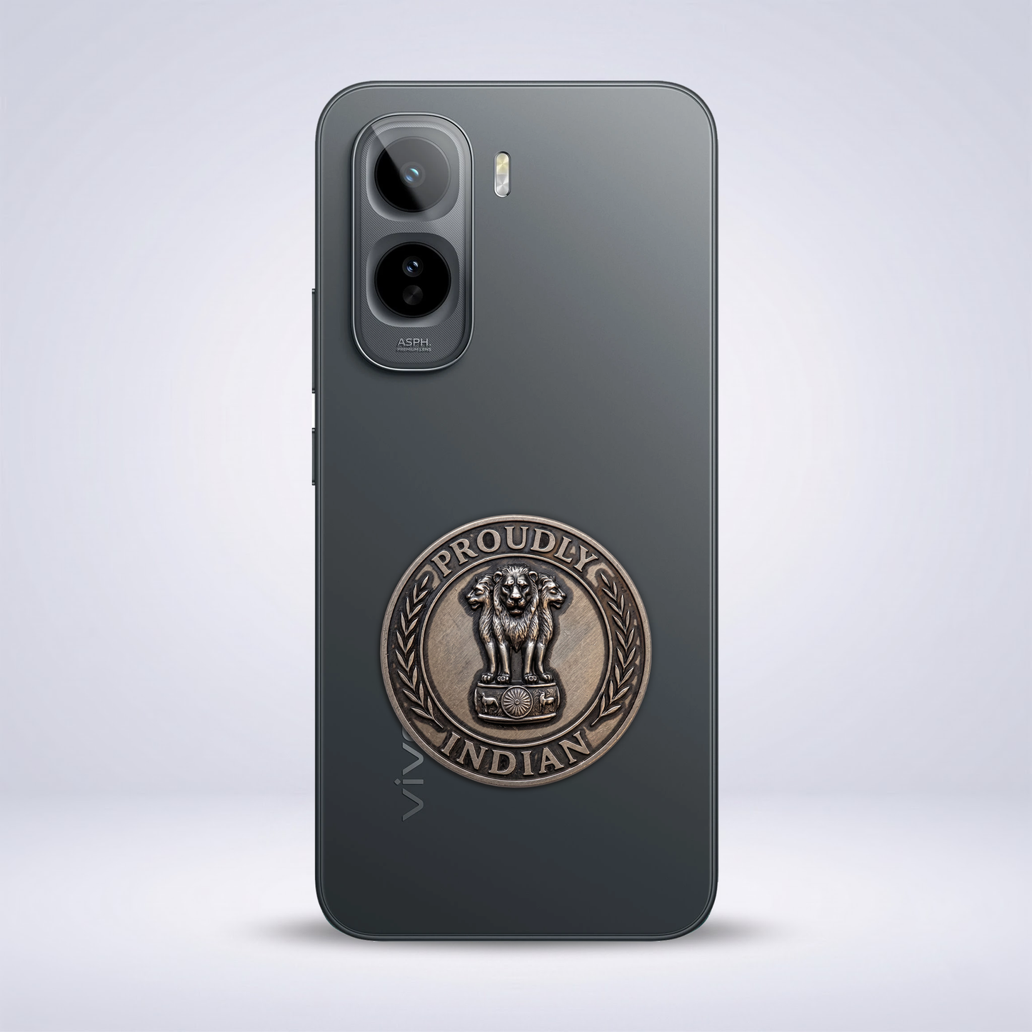Vivo T5 Pro 5G Compatible Satyamev Jayate 3D Metal Emblem Sticker