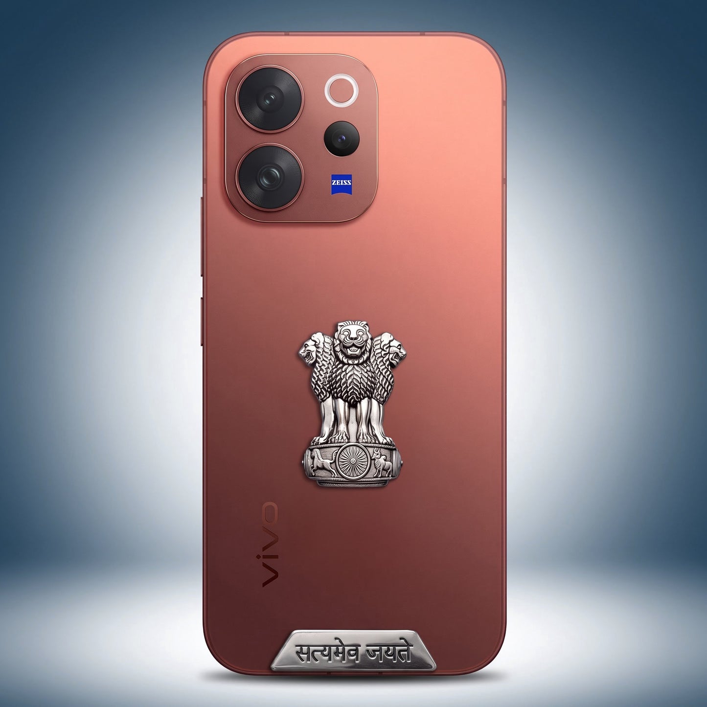 Vivo V70 Elite 5G Compatible Satyamev Jayate 3D Metal Emblem Sticker
