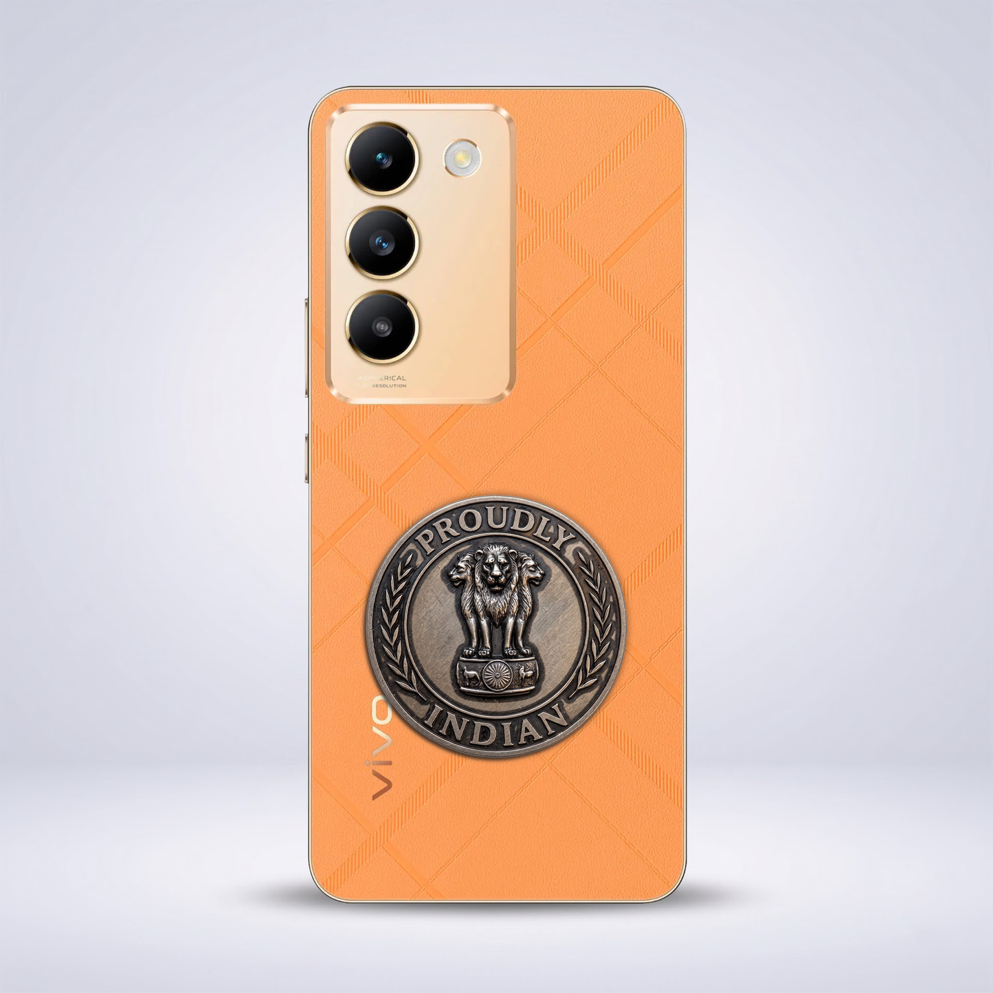 Vivo Y200e 5G Compatible Satyamev Jayate 3D Metal Emblem Sticker