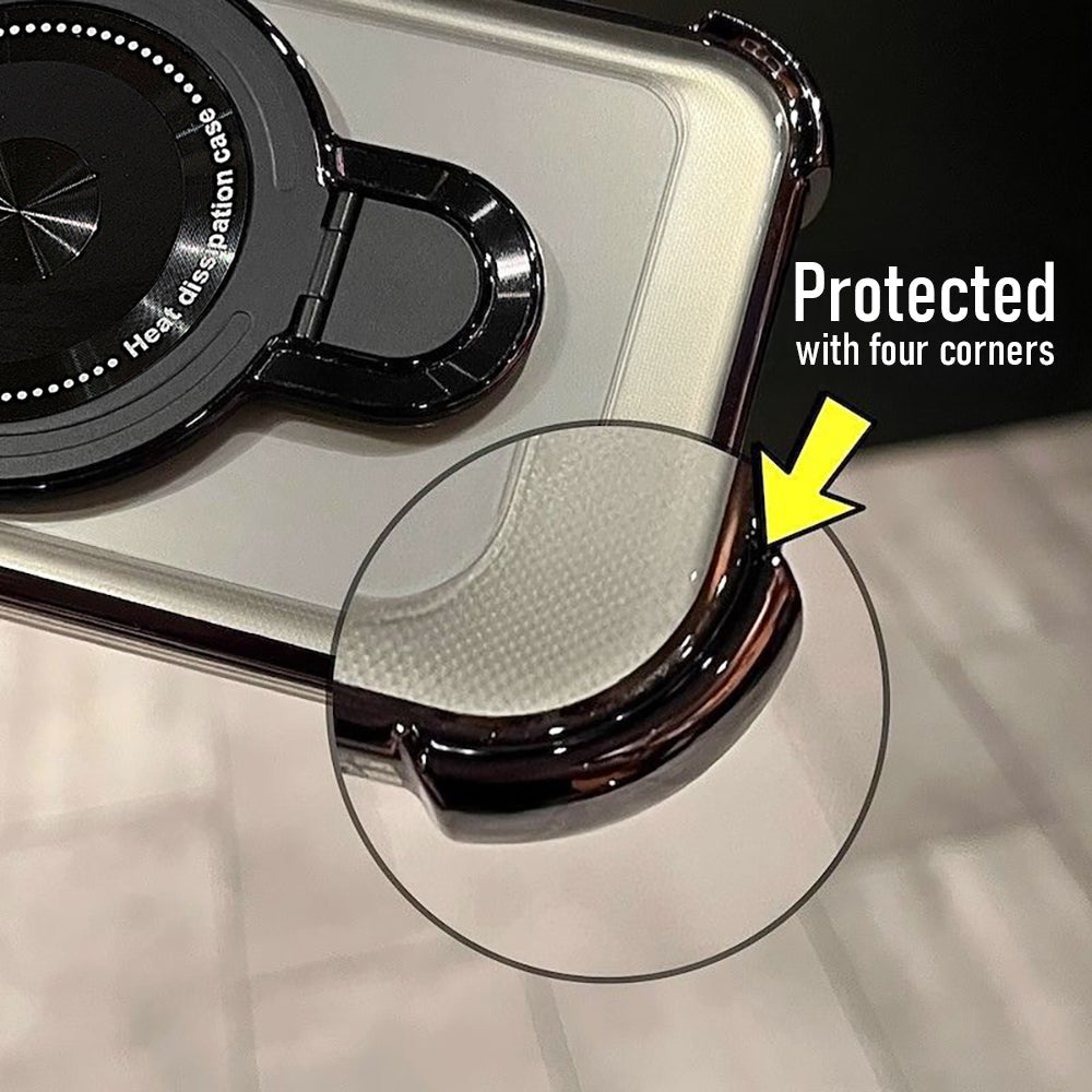 OnePlus Nord CE3 5G Luxury Four Corner Invincible Bracket Ring Stand Case