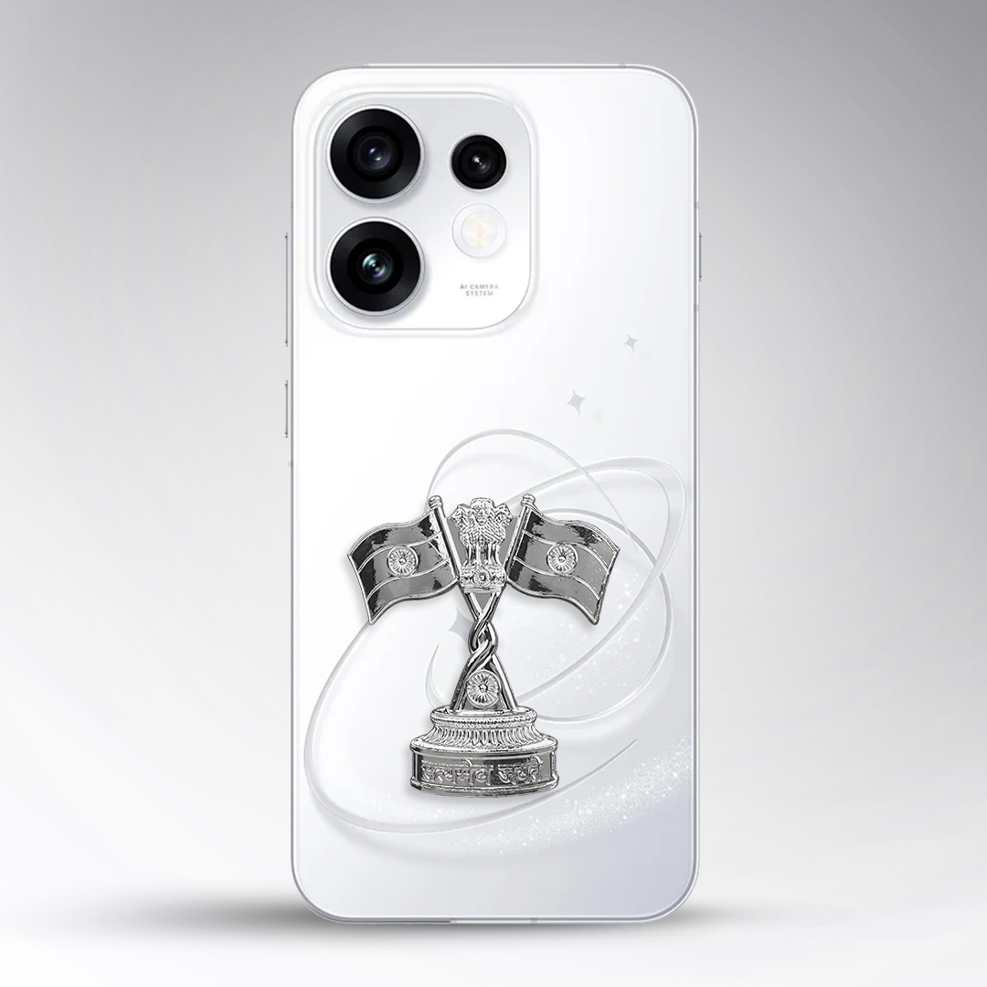 Oppo Reno 16 5G Compatible Satyamev Jayate 3D Metal Emblem Sticker