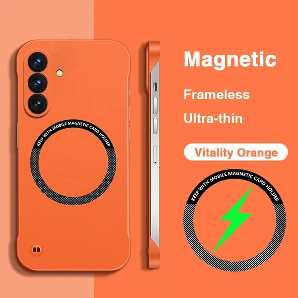 Samsung Galaxy A56 5G Frameless Magnetic Wireless Charging Case - Ultra-Slim Clear MagSafe Compatible Cover